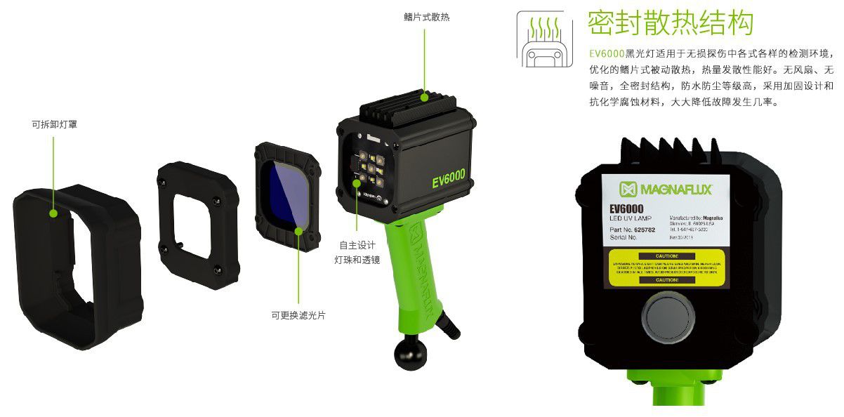 美國磁通EV6000探傷黑光燈