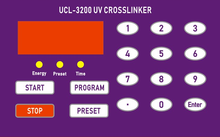 紫外交聯儀UCL-3200/3500操作面板